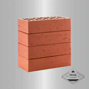 Кирпич облицовочный ЛСР, тёмно-красный, Рустик, 1НФ