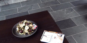 Долговечная плитка для пола из камня RKS SLATE Сланец Brazil Black Natural купить