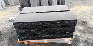 Бордюр поребрик ступень палисад Belgian Belgian Black из камня известняка от RKS SLATE (8)