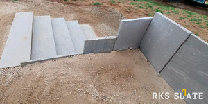 Бордюр поребрик ступень палисад Belgian Grey из камня песчаник от RKS SLATE (13)