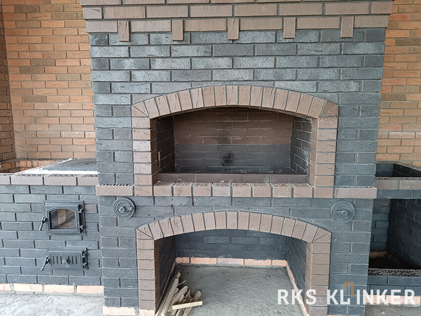 Кирпич огнеупорный Montenegro SHA 8 Black Cuprum 250x124x65 мм 2