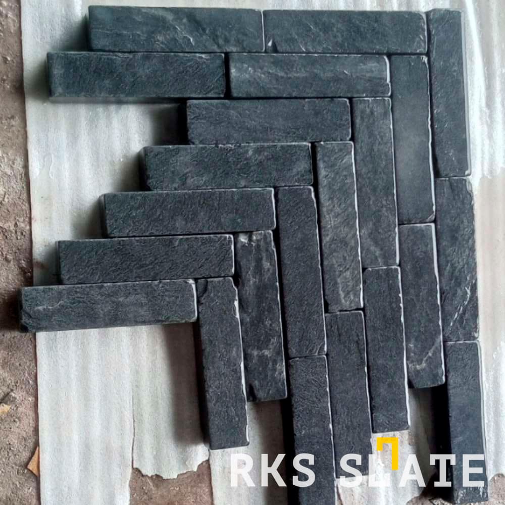 Брусчатка галтованная RKS Slate Belgian Black 100x100x30 мм 5