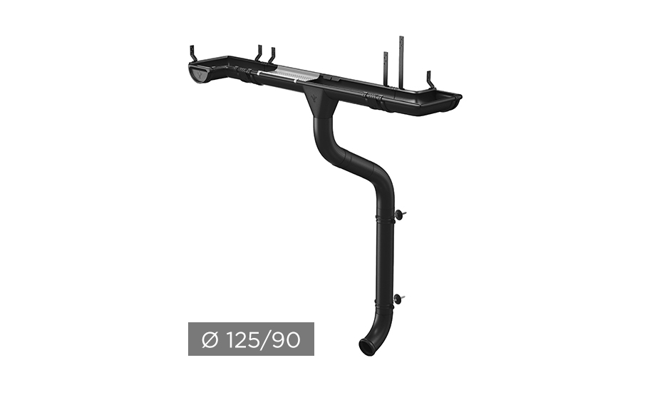 Водосточная система AQUASYSTEM PU MATT 125/90 мм RAL 9005 в Смоленске