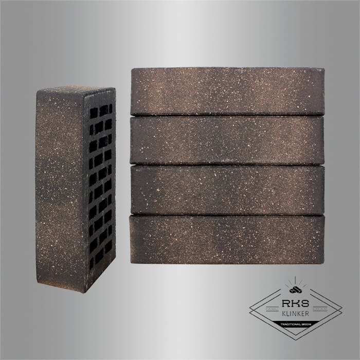 Кирпич облицовочный ЛСР, Графитовый с посыпкой, Гладкий, 1НФ в Смоленске