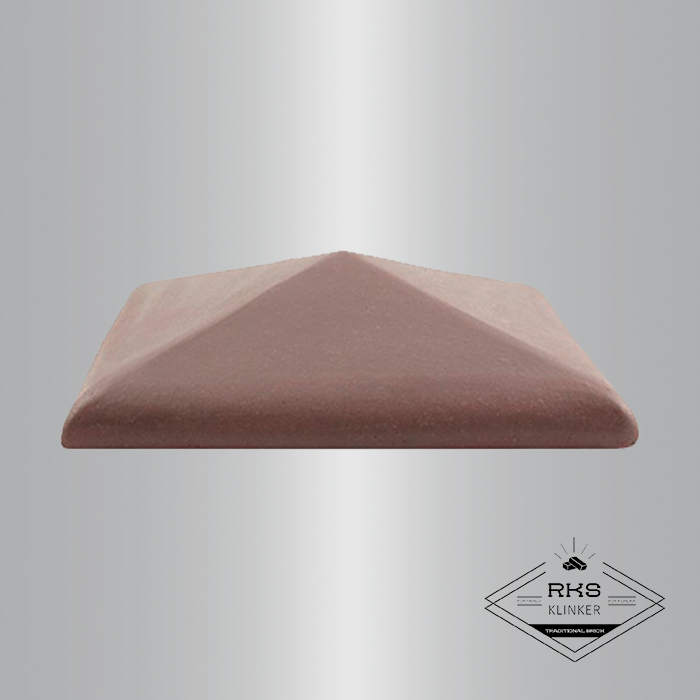 Клинкерный колпак на столб ZG Clinker, С42 425х425 мм, вишнёвый в Смоленске