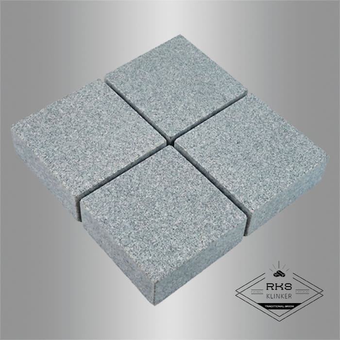 Гранитная брусчатка RKS SLATE Сильвер Пёрл, пиленая 100х100 мм в Смоленске