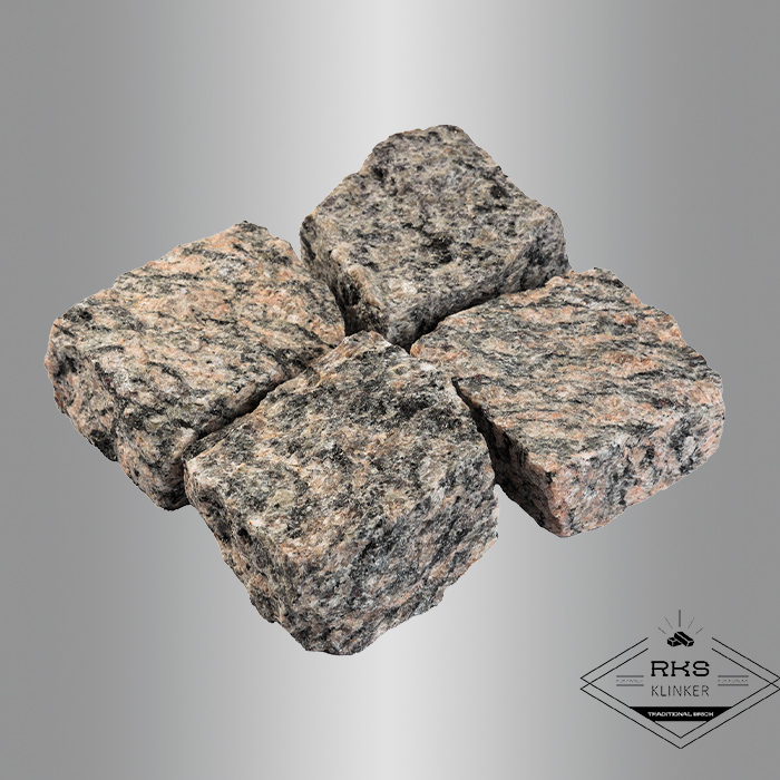 Гранитная брусчатка Ладожская, Колотая, 100x100x50 мм в Смоленске