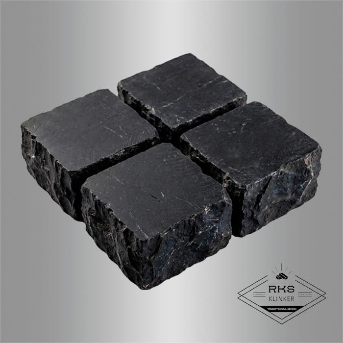 Брусчатка из известняка RKS Slate Belgian Black 100x100x40 мм в Смоленске