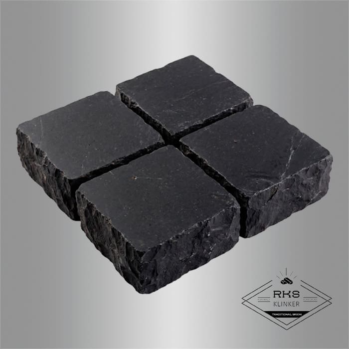Брусчатка из известняка RKS Slate Belgian Black 100x100x30 мм в Смоленске
