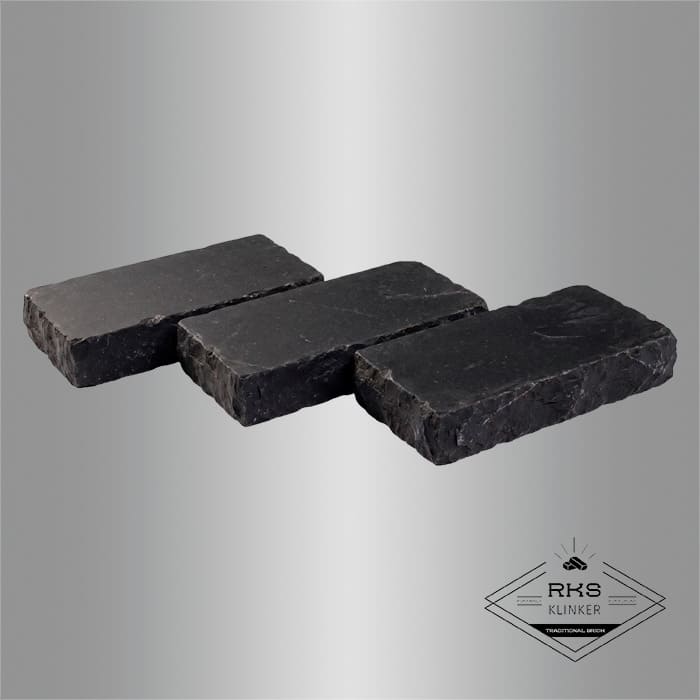 Брусчатка из известняка RKS Slate Belgian Black 200x100x20 мм в Смоленске