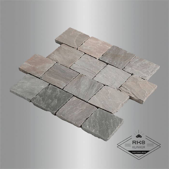 Брусчатка из песчаника RKS Slate Belgian Grey 100x100x40 мм в Смоленске