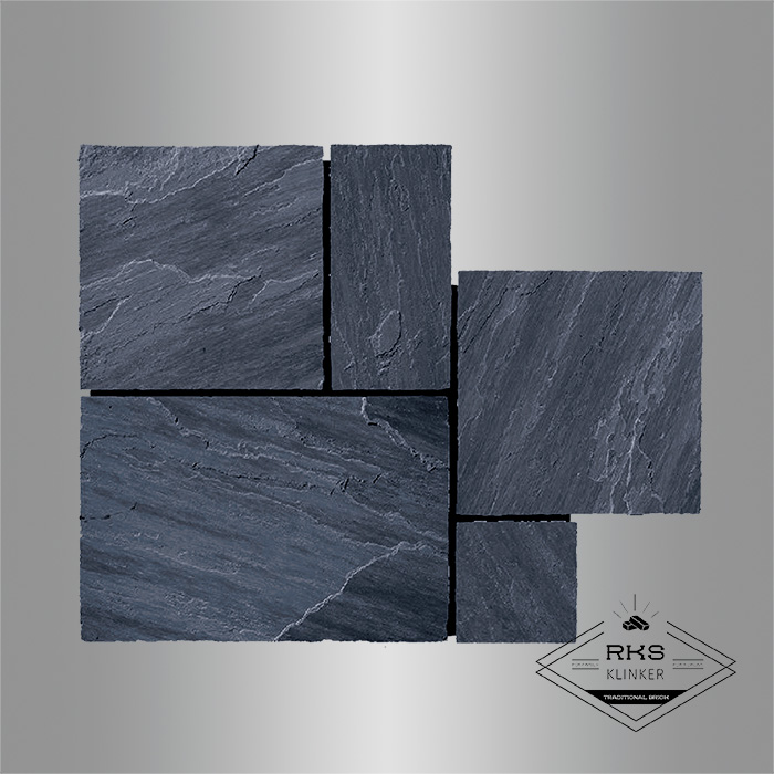 Мозаика из камня известняк RKS SLATE Belgian Black в Смоленске