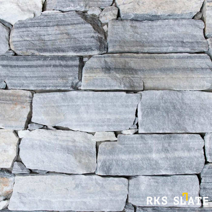 Фасадный облицовочный камень Cloudy Grey Quartz Strips в Смоленске