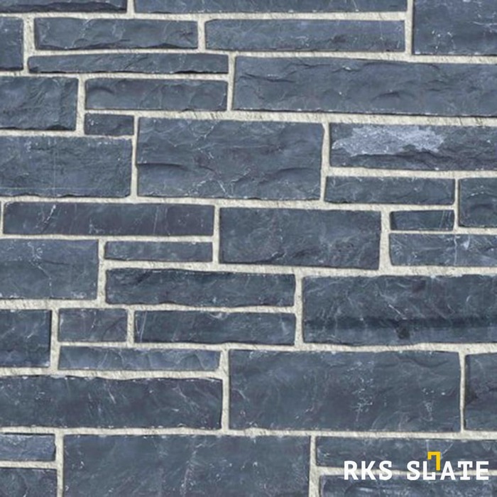 Фасадный облицовочный камень Black Slate Strips в Смоленске