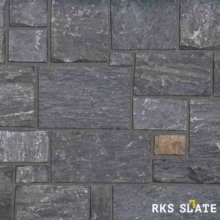 Фасадный облицовочный камень Black Slate Castle в Смоленске