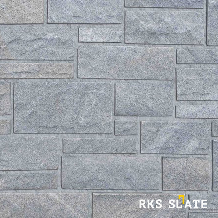 Фасадный облицовочный камень Grey Quartz Castle в Смоленске