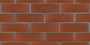 Кирпич облицовочный ЛСР, тёмно-красный, рустик, 1НФ на сером шве