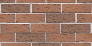 Кирпич облицовочный ЛСР, Светло-коричневый флэш, рустик 1НФ на белом шве