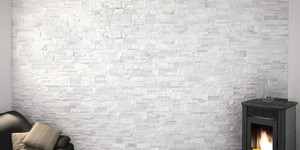 Белый камень для стен в интерьере купить 3D панели RKS SLATE Кварцит White Quartz Modern (1)