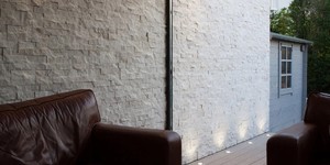 Белый камень для стен интерьера и экстерьере заказать 3D панели RKS SLATE Кварцит White Quartz Modern (1)