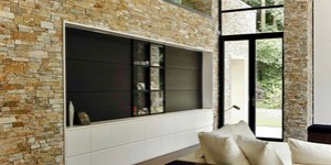 Каменные стены в интерьере фото 3D панели RKS SLATE  Кварцит Biege Quartz Country (3)
