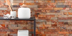 Натуральный камень для стен интерьера купить 3D панели RKS SLATE Cланец Multicolor Classic реальные фото объекта (4)