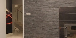 Черный камень для стен интерьера купить 3D панели RKS SLATE Сланец Matt Black Slate Classic (4)