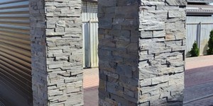 Забор из натурального камня 3D панели RKS SLATE Сланец Rustyc Rockface заказать материалы для забора в РКС  Клинкер (2)