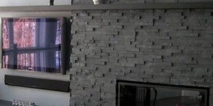 Камин из камня фото 3D панели RKS SLATE Сланец Matt Black Slate Classic купить с доставкой (4)