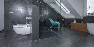 Натуральная каменная плитка для пола и стен черного цвета RKS SLATE Сланец Brazil Black Natural купить в РКС Клинкер (6)