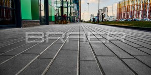 Тротуарная плитка БРАЕР Домино (серый) купить у официального дилера в Воронеже по лучшей цене